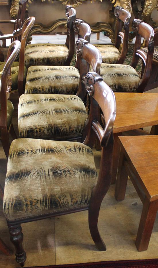 Set of six Victorian mahogany chairs